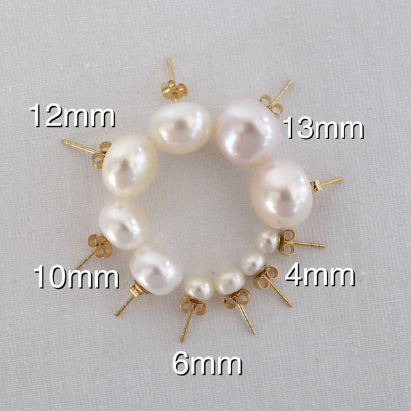 All Is Well biwa stick pearl dangles, 14k gold filled