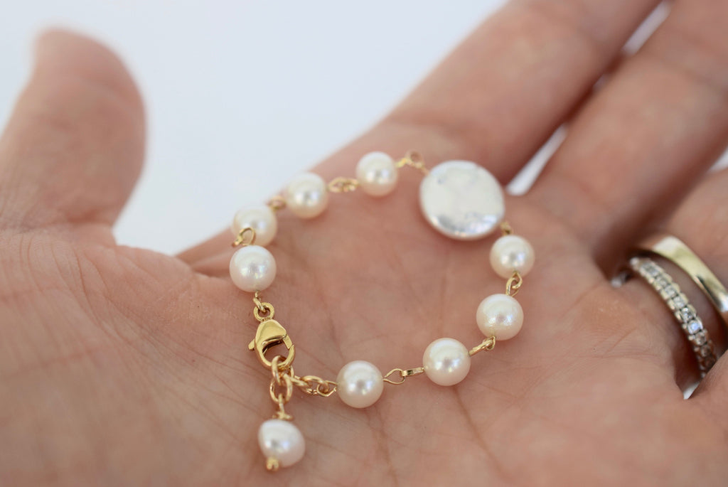 White Fresh Water Pearl Bracelet – Yankee Ingenuity