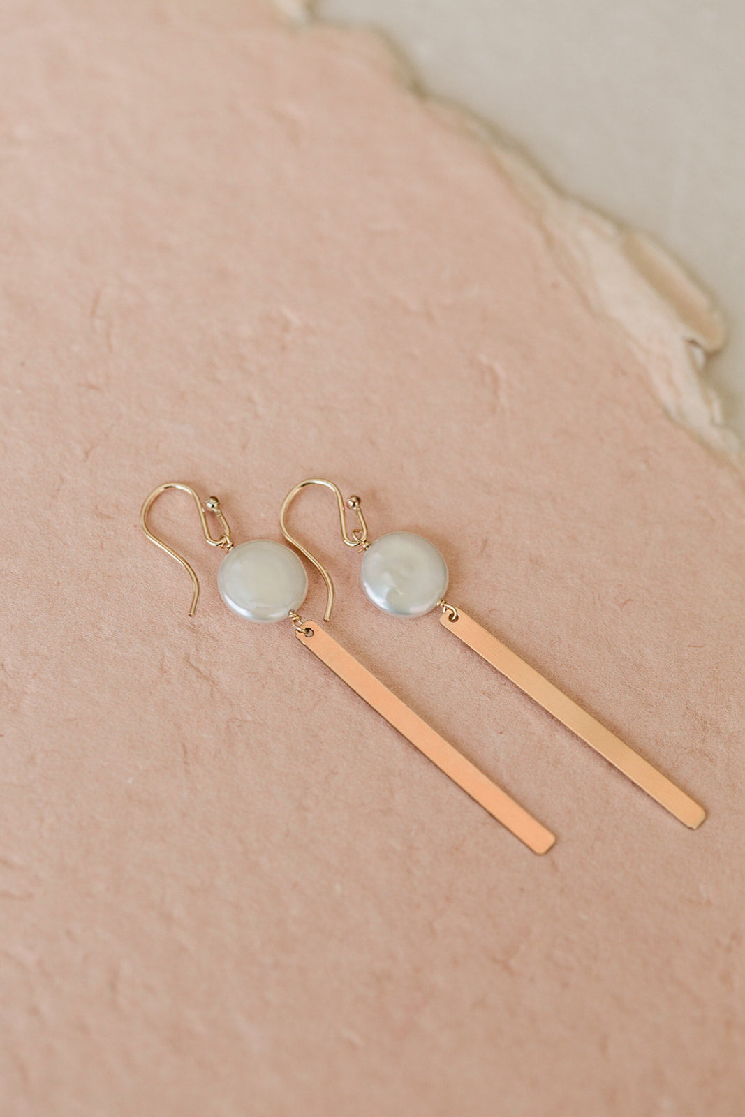 Good Mordad Earrings: Handmade earrings with coin and pearls