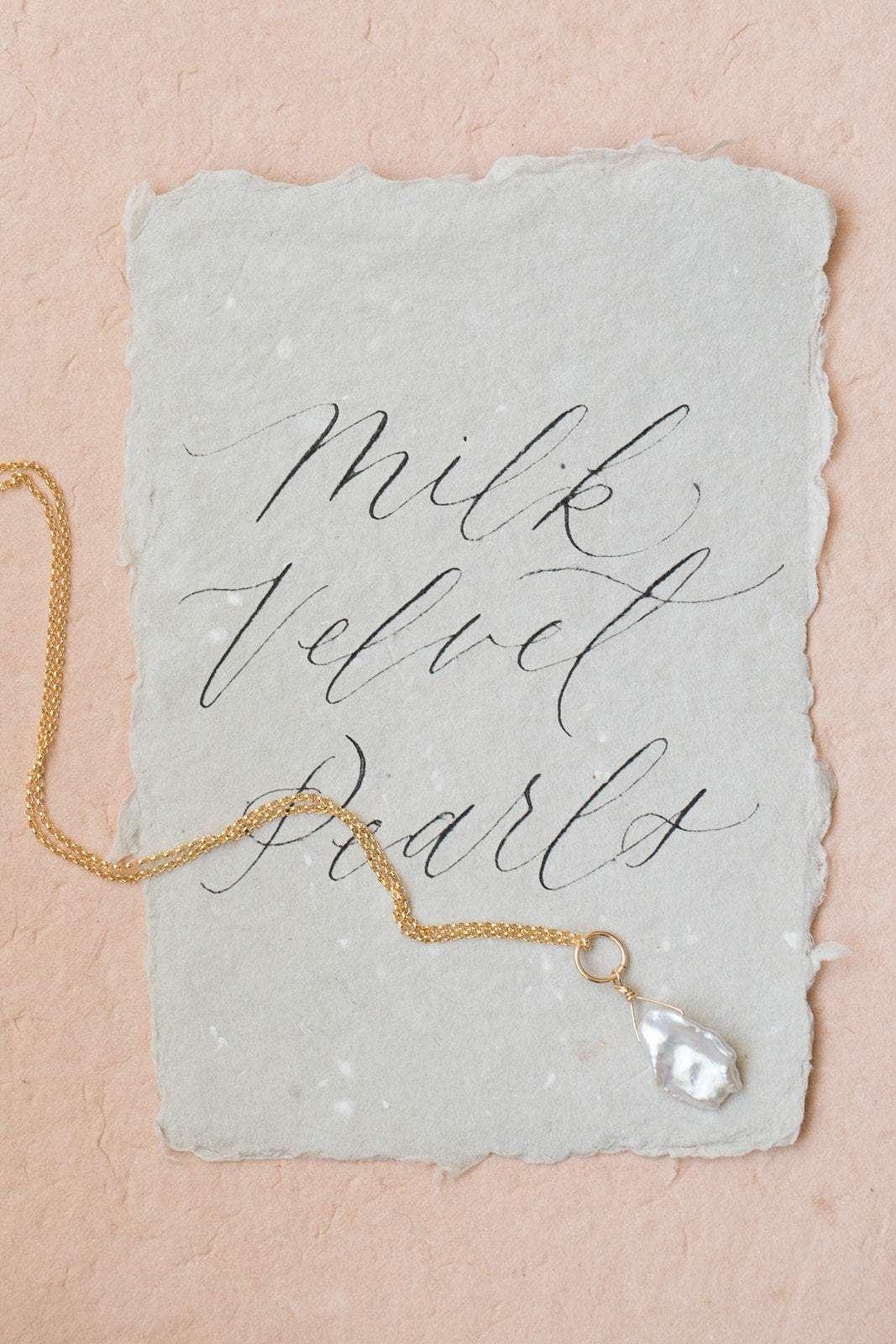 Keshi Pearl Warrior Necklace, 14k GF - MILK VELVET PEARLS