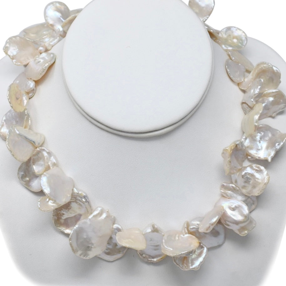 Keshi Collar Necklace - MILK VELVET PEARLS